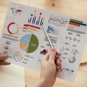 Datos y gráficas sobre papel que ilustran los informes monográficos del Ayuntamiento de Madrid sobre la ciudad